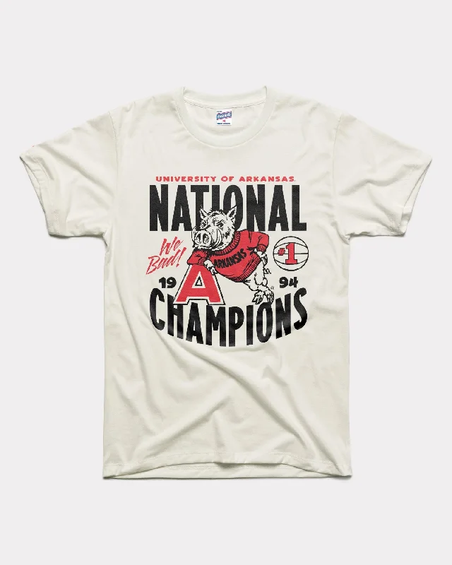 Custom T-Shirt for Schools-1994 Champs Arkansas White T-Shirt