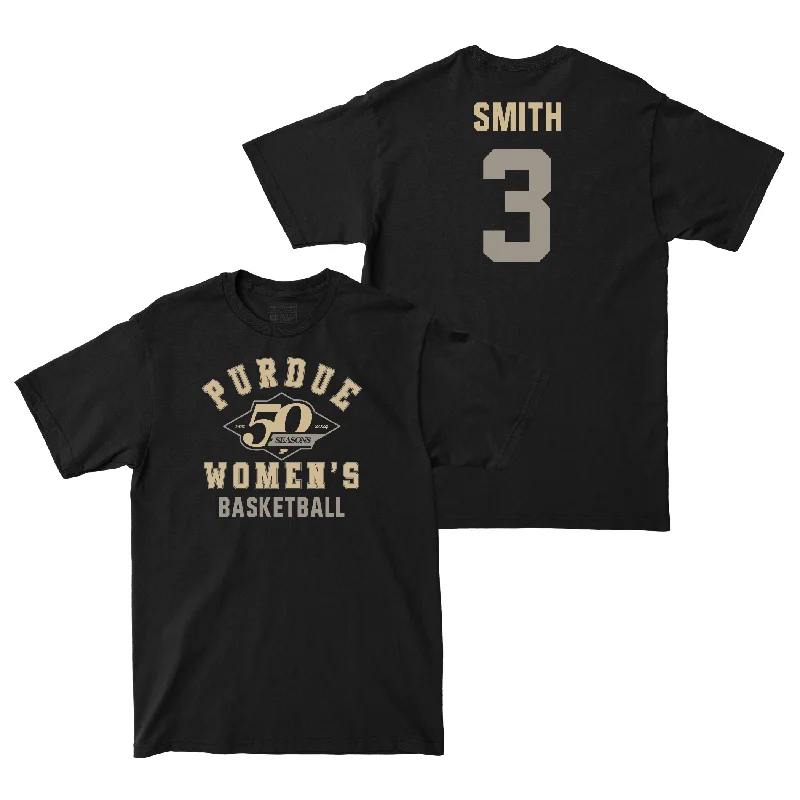 T-Shirt for Pop Culture Fans-50th Anniversary Women's Basketball Diamond Black Tee - Jayla Smith | #3