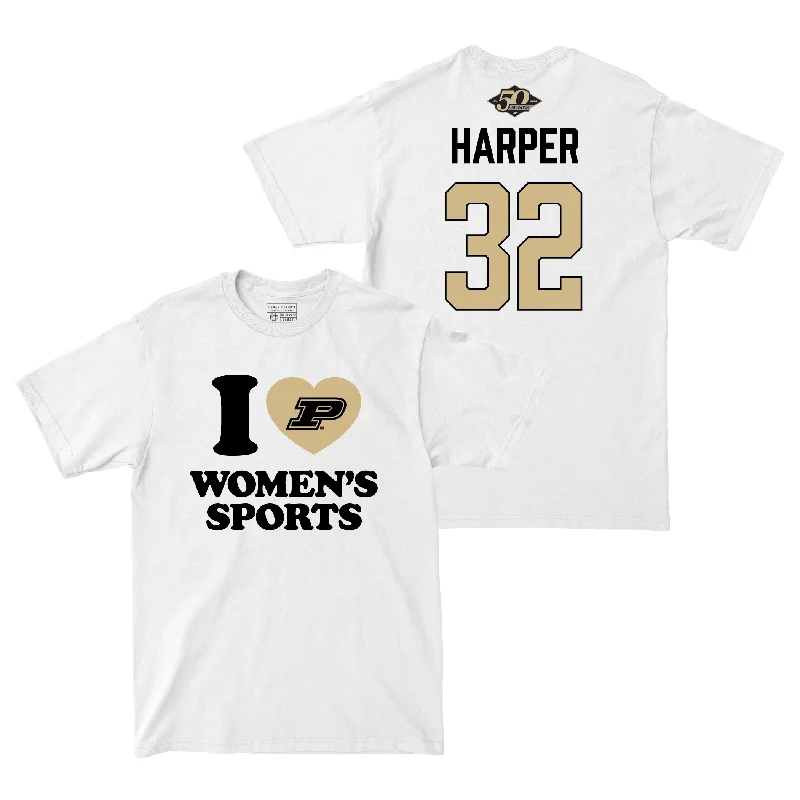 T-Shirt for Charity Events-50th Anniversary Women's Basketball Love Sports White Comfort Colors Tee - Alaina Harper