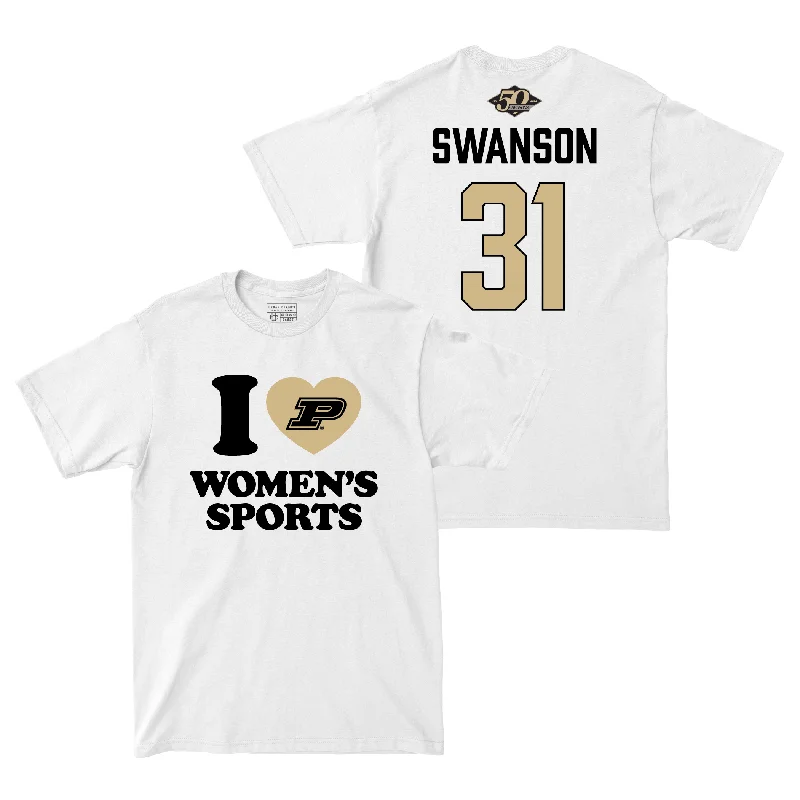 Heavyweight T-Shirt-50th Anniversary Women's Basketball Love Sports White Comfort Colors Tee - Sophie Swanson | #31