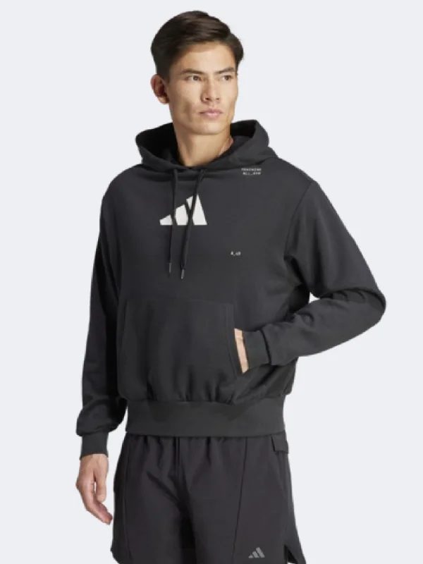 Hoodie for New Year’s Eve-Adidas All Gym Category Pump Men Training Hoody Black/White