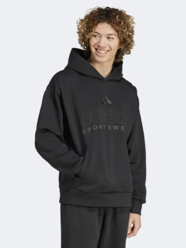 Sports Team Hoodie-Adidas All Szn Men Sportswear Hoody Black