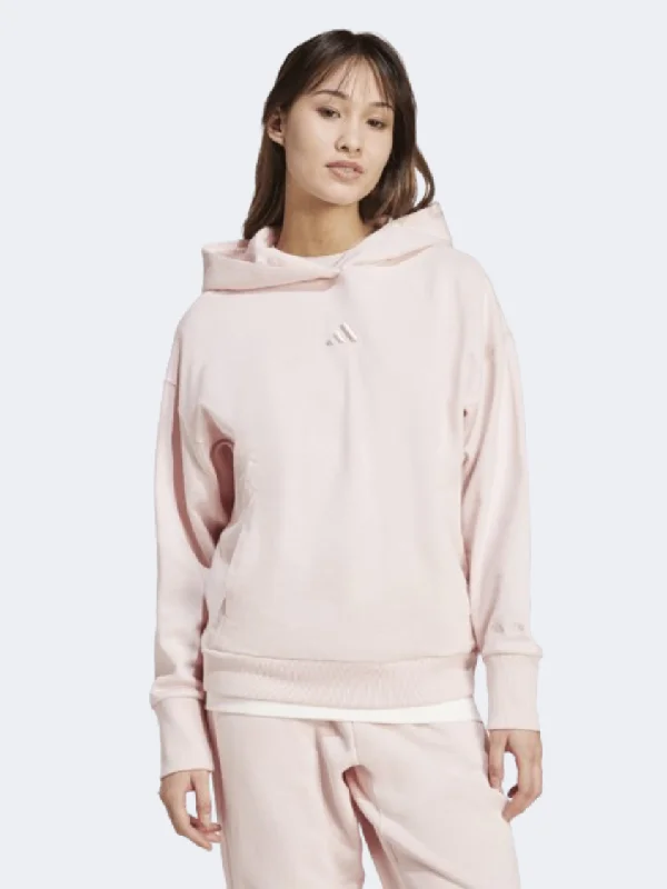 Hoodie for Soccer Fans-Adidas All Szn Women Sportswear Hoody Sandy Pink