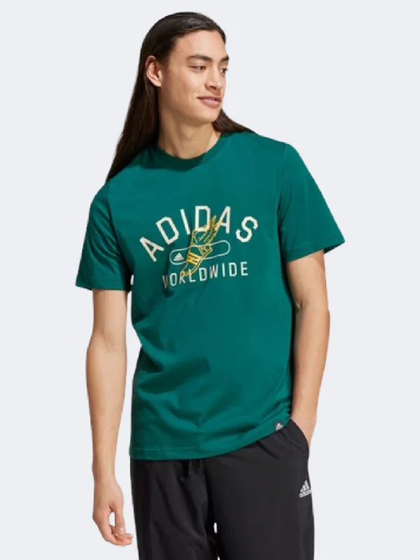 Inspirational Quote T-Shirt-Adidas Collegiate Graphic Men Sportswear T-Shirt Collegiate Green