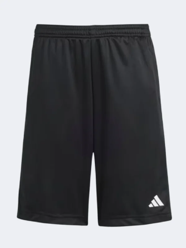 Plaid Shorts-Adidas Essentials Logo Kids-Boys Sportswear Short Black/White