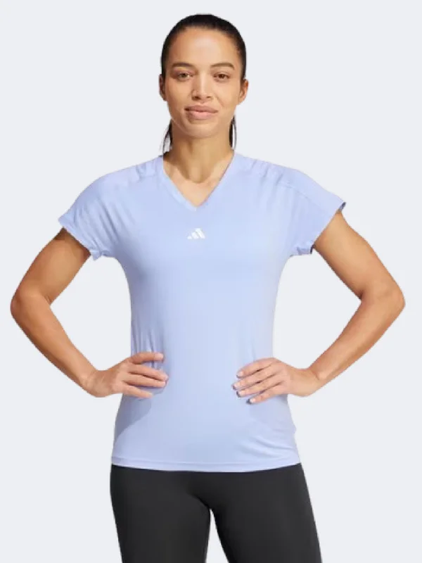 Funny Slogan T-Shirt-Adidas Essentials Minimalist Women training T-Shirt Blue Spark