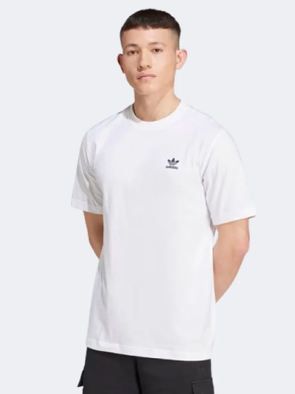 T-Shirt with Animal Prints-Adidas Trefoil Essentials Men Originals T-Shirt White