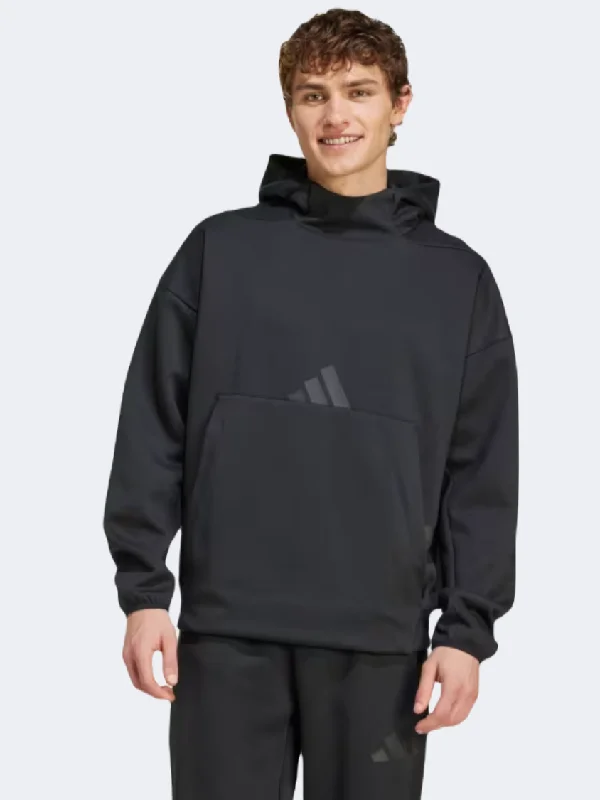 Hoodie for Mother’s Day-Adidas Z N E Men Sportswear Hoody Black