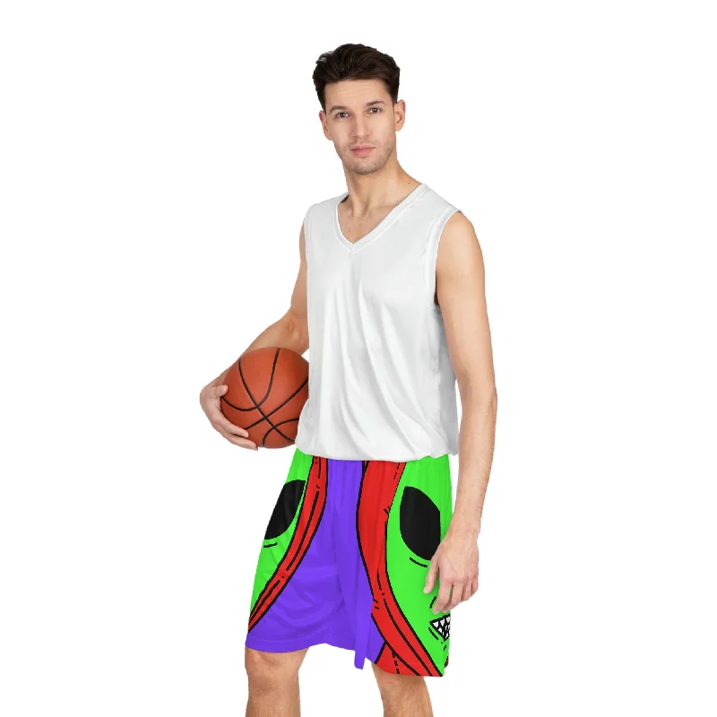 Graphic Printed Shorts-Alien Anon Visitor Basketball Shorts (AOP)