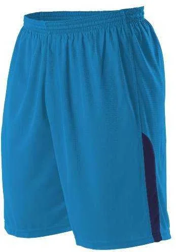 Solid Color Shorts-Alleson Athletic A205BA Adult NBA Blank Game Short - Blue Navy