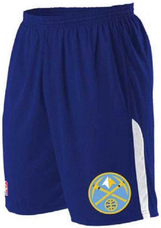 Stretch Fit Workout Shorts-Alleson Athletic A205LA Adult NBA Logo Game Short - Denver Nuggets