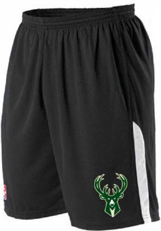 Animal Print Shorts-Alleson Athletic A205LA Adult NBA Logo Game Short - Milwaukee Bucks