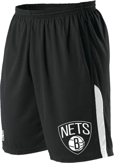 Sports Shorts with Reflective Details-Alleson Athletic A205LY Youth NBA Logo Game Short - Brooklyn Nets