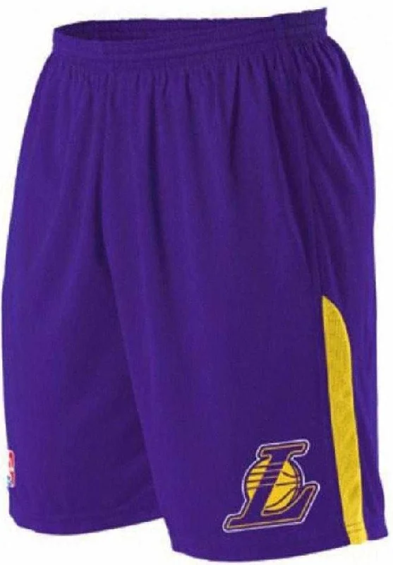 Workout Shorts with Pockets-Alleson Athletic A205LY Youth NBA Logo Game Short - Los Angeles Lakers