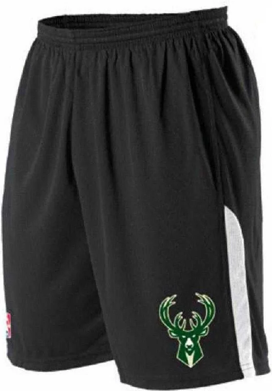 Reversible Shorts-Alleson Athletic A205LY Youth NBA Logo Game Short - Milwaukee Bucks