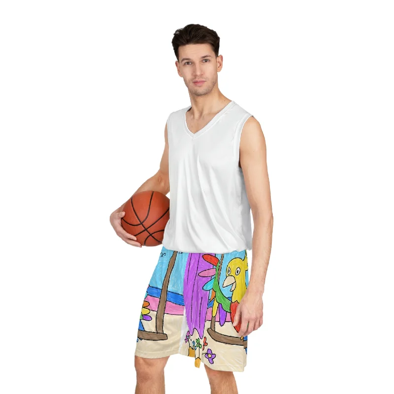 Waterproof Shorts-Animal Lover Parrot Perfect Gift for Parrot Owners Basketball Shorts (AOP)