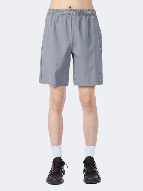 Dress Shorts for Men-Anta Bar Men Training Short Moon Grey