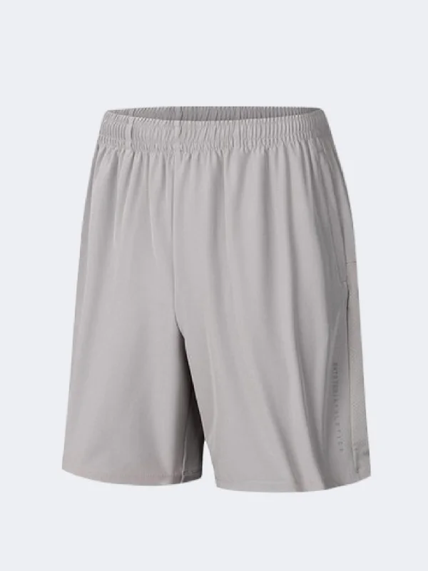 Shorts with Hidden Pockets-Anta Bar Men Training Short Smoke Grey