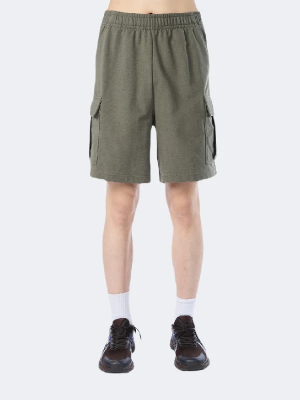 Slim Fit Shorts-Anta Sports Club Men Lifestyle Short Olive Green