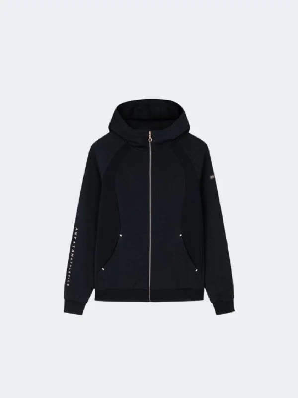 Hoodie with Bold Graphics-Anta  Women Training Hoody Black