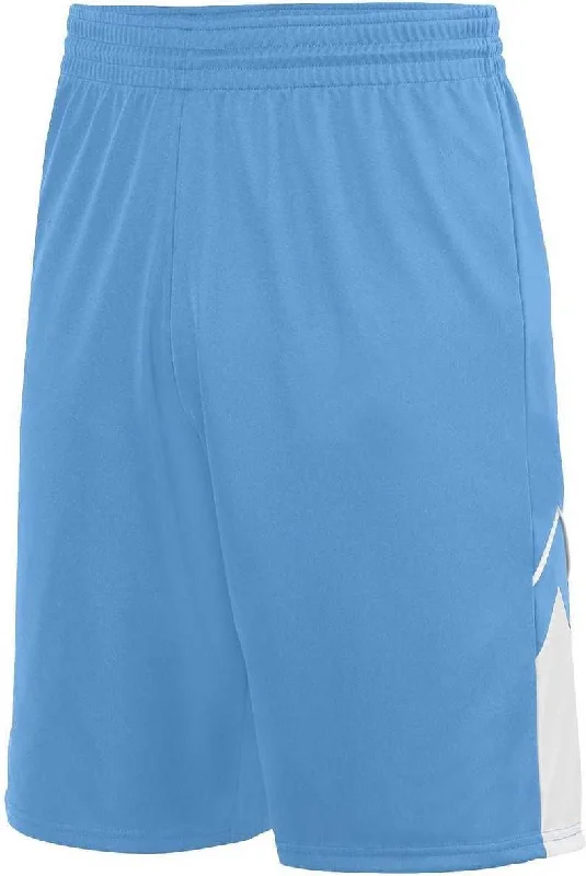 Shorts for Cool Weather-Augusta 1168 Alley-Oop Reversible Short - Columbia Blue White