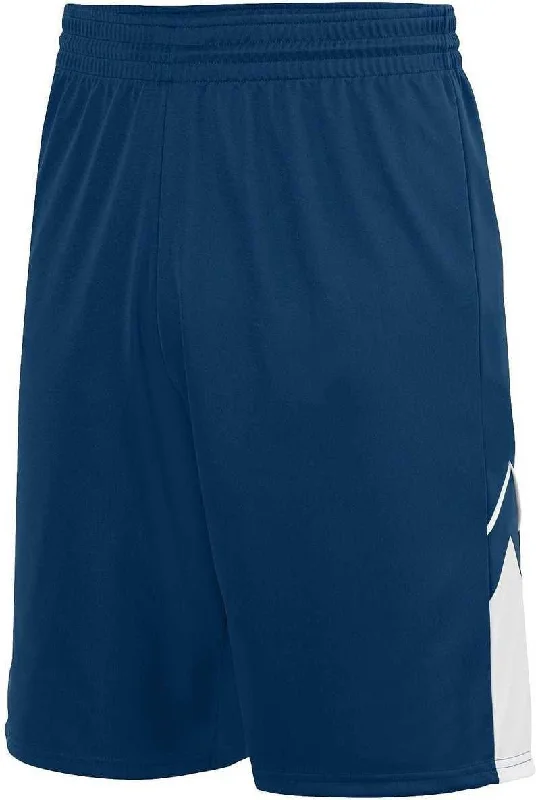 Tall Size Shorts-Augusta 1168 Alley-Oop Reversible Short - Navy White