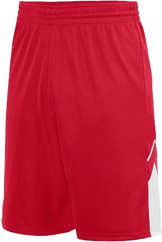 Custom Printed Athletic Shorts-Augusta 1168 Alley-Oop Reversible Short - Red White