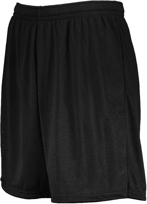 Swimwear Shorts for Women-Augusta 1851 Youth Modified Mesh Shorts - Black