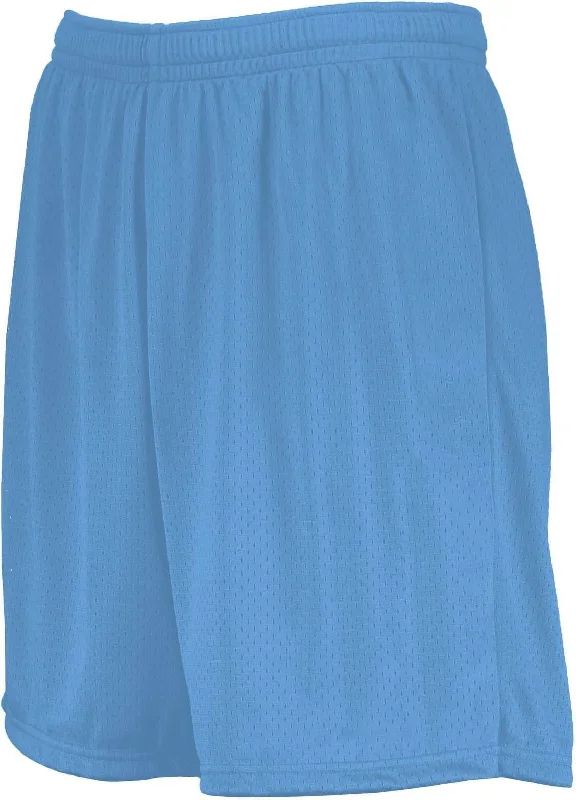 Stretch Shorts for Women-Augusta 1851 Youth Modified Mesh Shorts - Columbia Blue