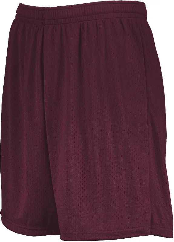 Chino Shorts-Augusta 1851 Youth Modified Mesh Shorts - Maroon (Hlw)