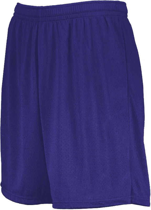 Floral Print Shorts-Augusta 1851 Youth Modified Mesh Shorts - Purple (Hlw)