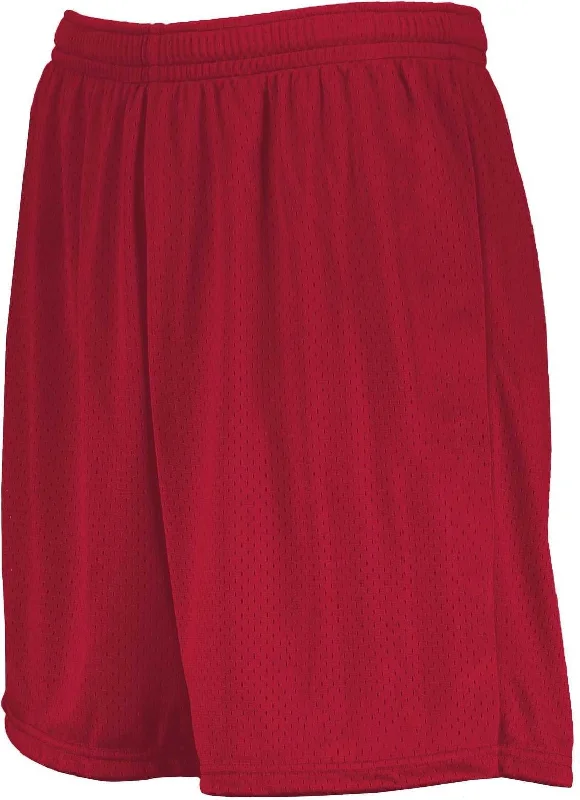 Plain Shorts-Augusta 1851 Youth Modified Mesh Shorts - Scarlet