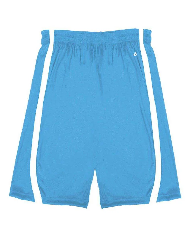 Casual Weekend Shorts-Badger Sport 2244 B-Slam Youth Reversible Short - Columbia Blue White