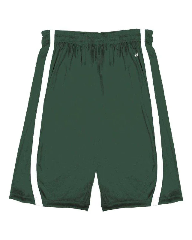 Shorts for Long-Distance Running-Badger Sport 2244 B-Slam Youth Reversible Short - Forest White