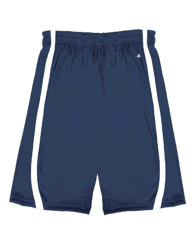 Men’s Running Shorts for Marathon-Badger Sport 2244 B-Slam Youth Reversible Short - Navy White