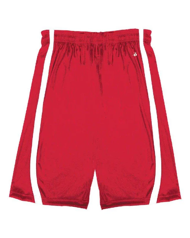 Women’s Running Shorts for Marathon-Badger Sport 2244 B-Slam Youth Reversible Short - Red White