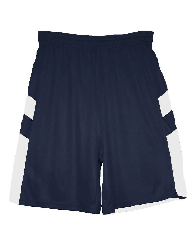 Casual Shorts for Women-Badger Sport 2266 B-Pivot Reversible Youth Short - Navy White