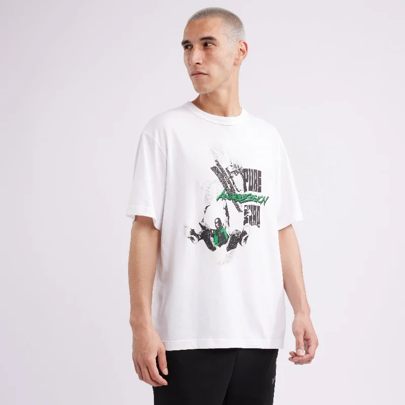 Limited Edition T-Shirt-Shaq Baskerball Graphic Tee White