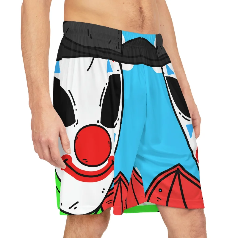 Lightweight Shorts-Alien Posse Clown Cartoon Visitor Basketball Shorts