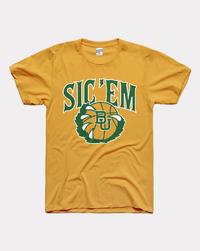 Limited Run T-Shirt-Baylor Bears Sic 'Em Basketball Gold T-Shirt