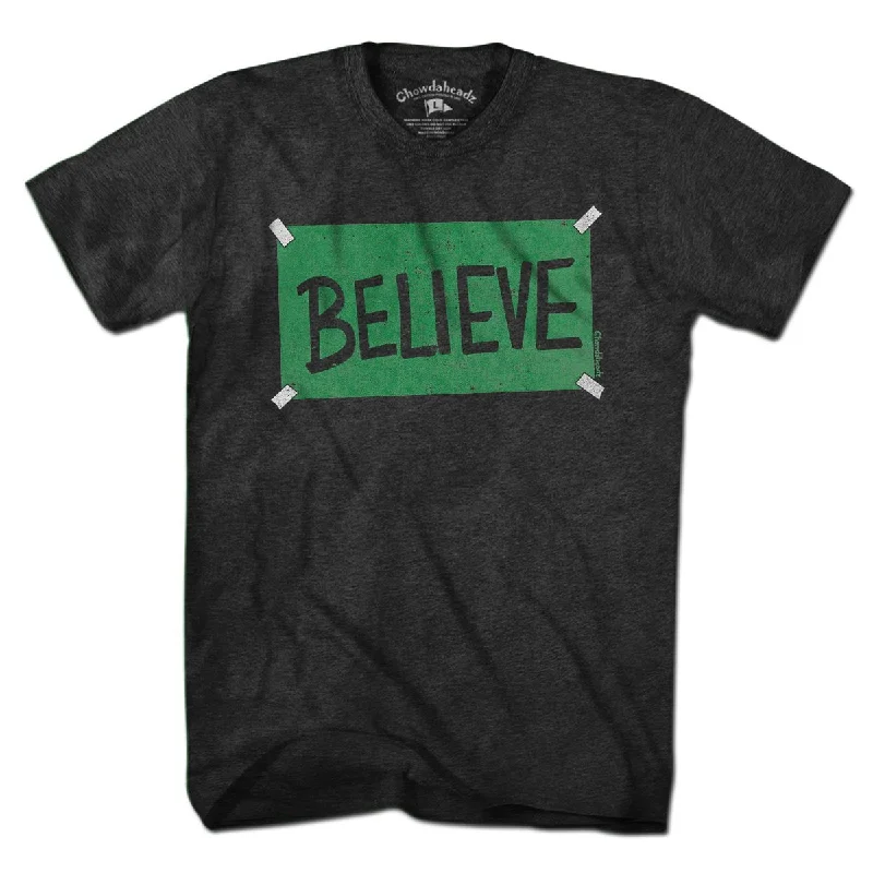 T-Shirt for Yoga-Believe Green Sign T-shirt