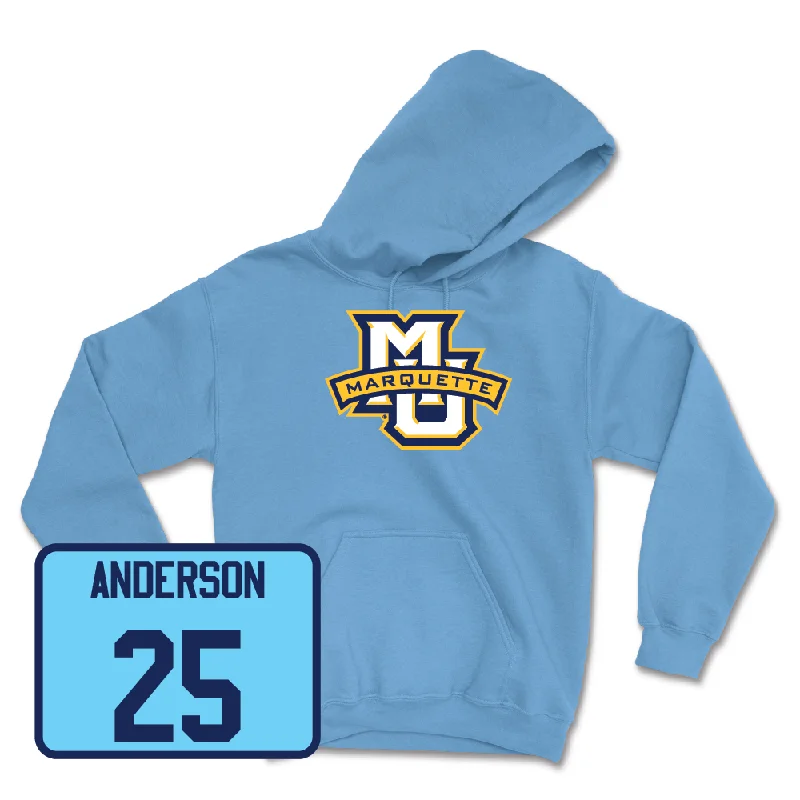 Hoodie with Team Logo-Championship Blue Men's Basketball Marquette Hoodie  - Jack Anderson