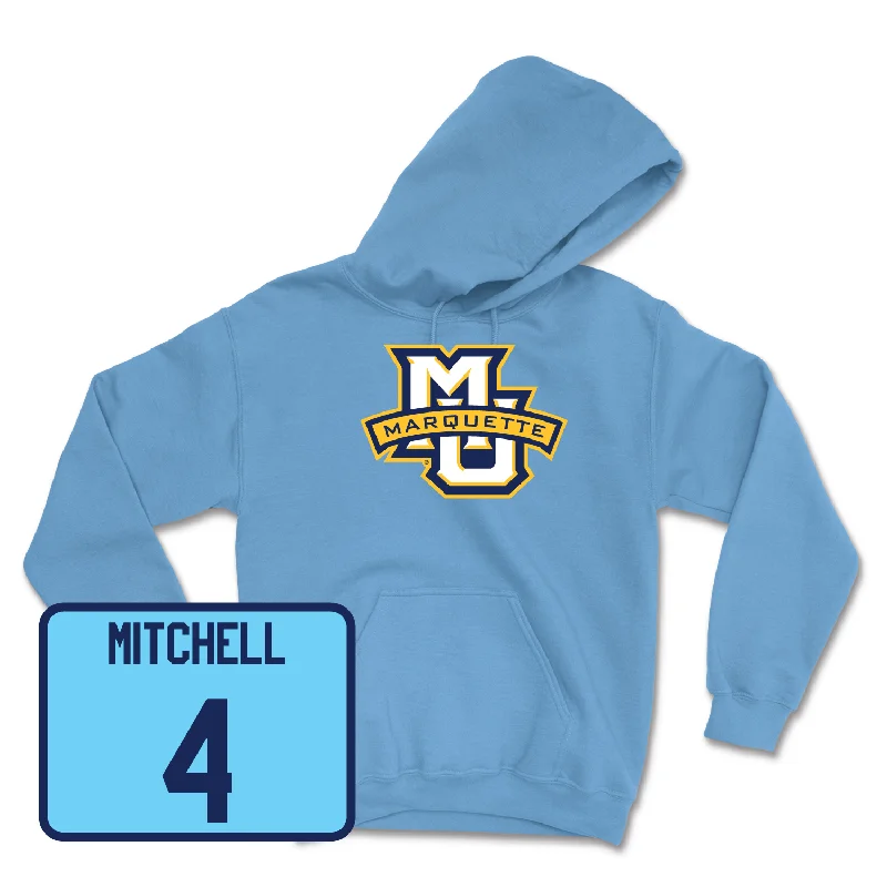 Casual Zip-Up Hoodie-Championship Blue Men's Basketball Marquette Hoodie - Stevie Mitchell