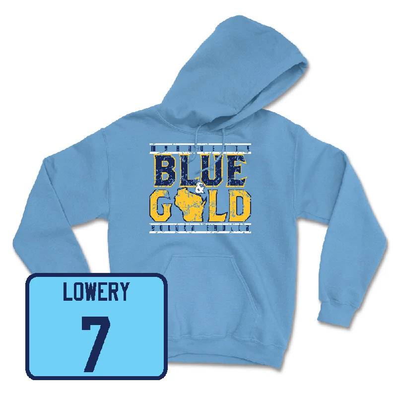 Hoodie with Stripes-Championship Blue Men's Basketball State Hoodie