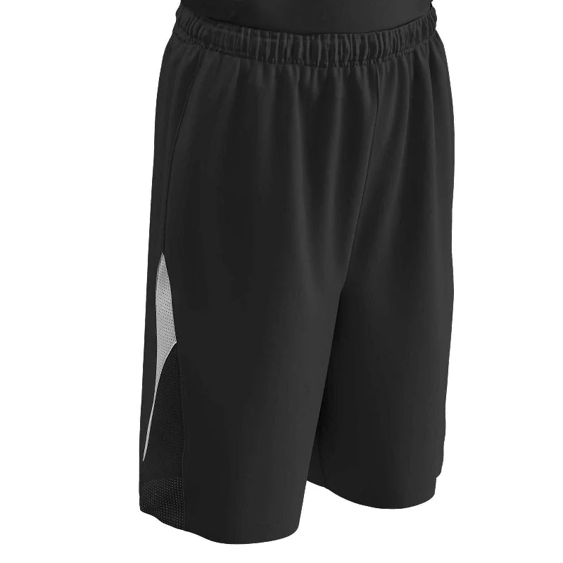 Logo Printed Shorts-Champro BBS14 Pivot Reversible Basketball Short - Black White