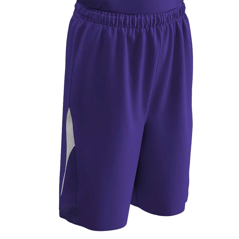 Youth Shorts-Champro BBS14 Pivot Reversible Basketball Short - Purple White