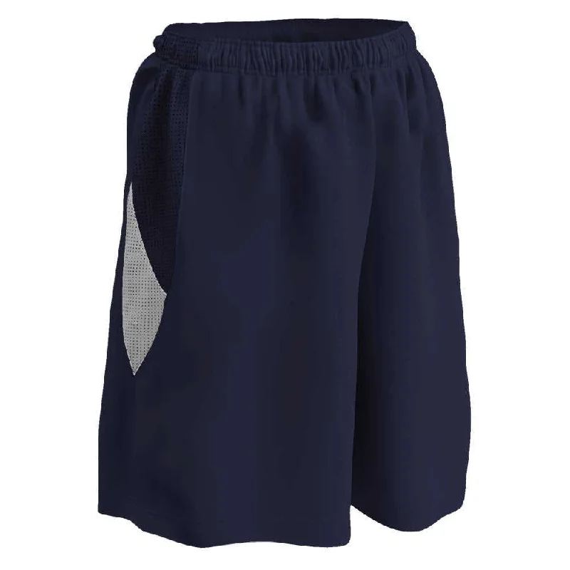 Sports Shorts with Reflective Details-Champro BBS15 Post Up Female Reversible Basketball Short - Navy White