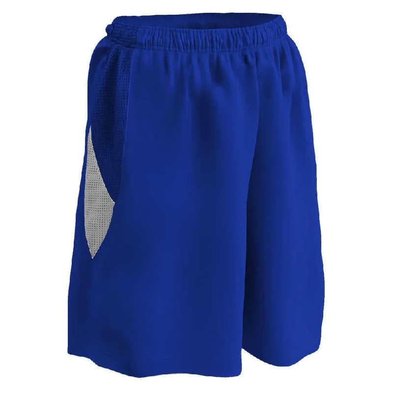 Classic Shorts-Champro BBS15 Post Up Female Reversible Basketball Short - Royal White