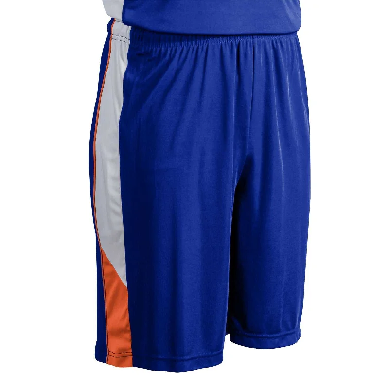 Shorts for High-Intensity Workouts-Champro BBS21 Rebel Basketball Short - Royal Orange White