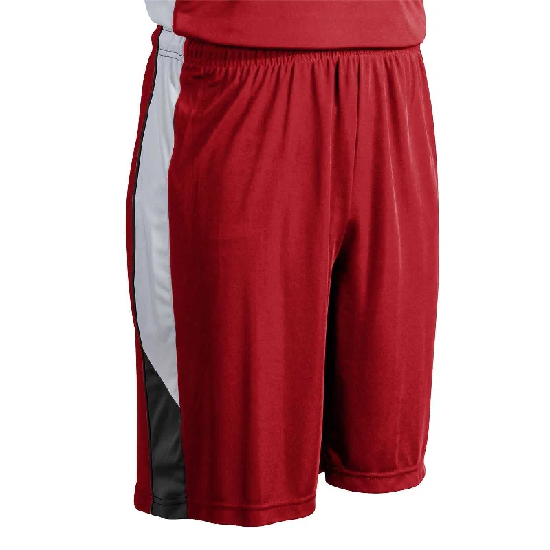 Warm-Up Shorts-Champro BBS21 Rebel Basketball Short - Scarlet Black White